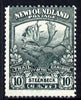 Newfoundland 1919 Caribou 10c grey-greene lightly mounted mint, SG 137