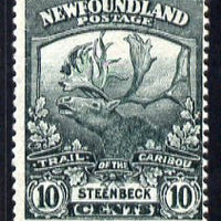 Newfoundland 1919 Caribou 10c grey-greene lightly mounted mint, SG 137