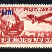 Rumania 1952 Surcharged 3b on 30L red Air stamp unmounted mint SG 2157a
