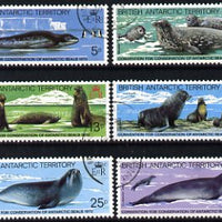 British Antarctic Territory 1983 Antarctic Seal Conservation set of 6 fine used, SG 113-18