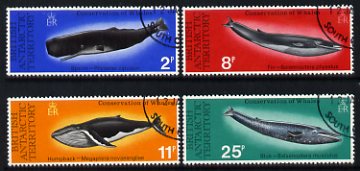 British Antarctic Territory 1977 Whales set of 4 fine used, SG 79-82