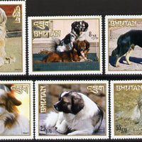 Bhutan 1972 Dogs perf set of 6,,SG 270-75 unmounted mint