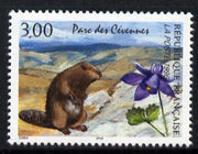 France 1996 Eurasian Beaver and Columbine 3f from National Parks set unmounted mint, SG3318