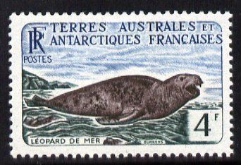 French Southern & Antarctic Territories 1956-60 Leopard Seal 4f very unmounted mint SG 7