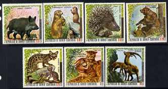 Equatorial Guinea 1976 Nature protection (5th Series) European animals set of 7 unmounted mint, Mi 886-92