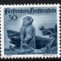 Liechtenstein 1946 Alpine Marmot 30r from Wildlife set unmounted mint, SG 256