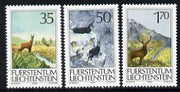 Liechtenstein 1986 Hunting set of 3 unmounted mint, SG 900-02