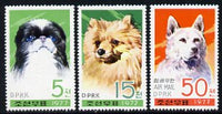 North Korea 1977 Dogs set of 3 unmounted mint, SG N1638-40