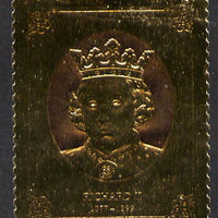 Staffa 1977 Monarchs £8 Richard II embossed in 23k gold foil (Rosen #479) unmounted mint