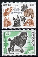 Monaco 1987 International Dog Show set of 2 unmounted mint, SG1815-16