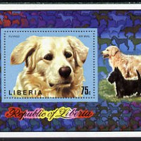 Liberia 1974 Dogs (Kuvasz) 75c miniature sheet unmounted mint, SG 1200 (Mi Bl 71A)
