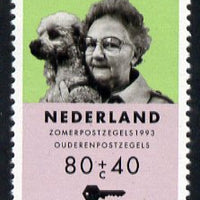Netherlands 1993 Elderley woman with Dog 80c + 40c from Welfare Fund set, unmounted mint, SG 1679