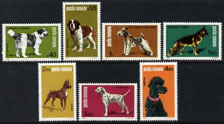 Rumania 1981 Dogs perf set of 7 unmounted mint, SG 4613-19
