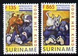 Surinam 1996 Child Welfare - Paintings by Jan Telting - set of 2 unmounted mint, SG 1696-97
