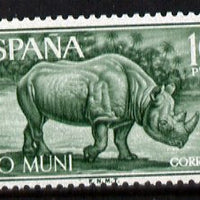 Rio Muni 1964 Black Rhinocerus 10p unmounted mint, from Wild Life set, SG 56