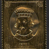Staffa 1977 Monarchs £8 Henry II embossed in 23k gold foil (Rosen #472) unmounted mint