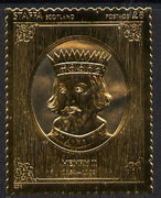Staffa 1977 Monarchs £8 Henry II embossed in 23k gold foil (Rosen #472) unmounted mint