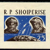 Albania 1963 First 'Team' Manned Space Flights imperf m/sheet slight gum disturbance as SG MS 741a, Mi BL18