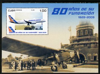 Cuba 2009 Aviation imperf m/sheet unmounted mint