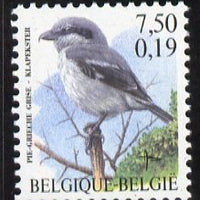 Belgium 2000-01 Birds #4 Grey Shrike 7f50/0.19 Euro dual currency unmounted mint, SG 3542