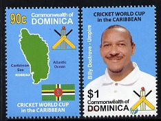 Dominica 2007 World Cup Cricket West Indies set of 2 unmounted mint, SG 3560-61