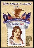 Gambia 2007 The First Ladies of the USA - Martha Jefferson perf m/sheet unmounted mint SG MS 5098c