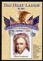 Gambia 2007 The First Ladies of the USA - Martha Washington perf m/sheet unmounted mint SG MS 5098a