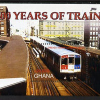 Ghana 2005 Bicent of Railways - Chicago Transit Authority Track perf m/sheet unmounted mint, SG MS3479b
