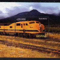 Ghana 2005 Bicent of Railways - Empire Builder train perf m/sheet unmounted mint, SG MS3479d