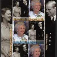 Grenada 2007 Diamond Wedding of Queen Elizabeth II & Duke of Edinburgh perf sheetlet containg 6 values unmounted mint, SG 5277-78