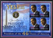 Grenada 2009 Inauguration of Pres Barack Obama perf sheetlet of 4 x $2.75 unmounted mint, SG MS5407