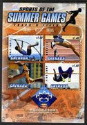 Grenada 2009 Sport of the Summer Games perf sheetlet of 4 x $1.40 with China 2009 World Stamp Exhibition logo unmounted mint