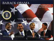 Grenada - Grenadines 2009 Inauguration of Pres Barack Obama perf sheetlet of 4 unmounted mint, SG MS3994