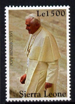Sierra Leone 2007 80th Birthday of Pope Benedict XVI Le1500 unmounted mint SG 4532