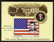 Liberia 2007 John F Kennedy - 35th President of the United States perf m/sheet unmounted mint