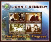 Liberia 2007 90th Birth Anniversary of John F Kennedy - The Alliance for Progress perf sheetlet of 4 unmounted mint