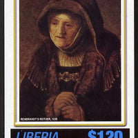 Liberia 2006 400th Birth Anniversary of Rembrandt Harmenz van Rijn imperf sheetlet (Rembrandt's Mother) unmounted mint