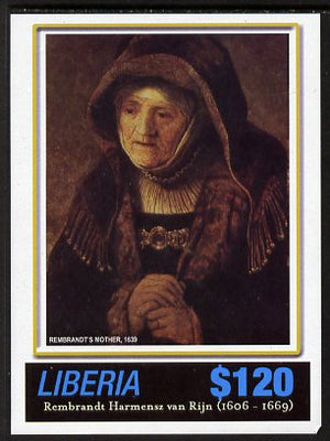 Liberia 2006 400th Birth Anniversary of Rembrandt Harmenz van Rijn imperf sheetlet (Rembrandt's Mother) unmounted mint