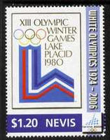 Nevis 2006 Emblem of Lake Placid Winter Olympics $1.20 from Winter Olympics set unmounted mint, SG 1965