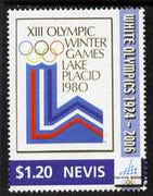 Nevis 2006 Emblem of Lake Placid Winter Olympics $1.20 from Winter Olympics set unmounted mint, SG 1965