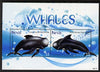Nevis 2009 Whales perf m/sheet of 2 (Long-finned & Short-finned Pilot Whales), unmounted mint