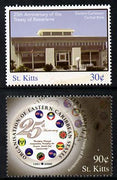St Kitts 2006 25th Anniversary of the Treaty of Basseterre set of 2, unmounted mint SG 836-37