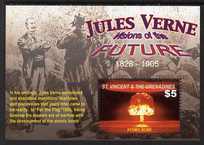 St Vincent 2005 Death Centenary of Jules Verne perf m/sheet (Atomic Bomb), unmounted mint SG MS5491d