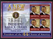 Sierra Leone 2009 Inauguration of Pres Barack Obama perf sheetlet of 4 x 3000le unmounted mint, SG MS4644