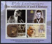 Sierra Leone 2006 90th Birth Anniversary of John F Kennedy perf hseetlet of 4 x 2000le unmounted mint, SG 4498a