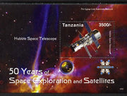 Tanzania 2008 50 Years of Space Exploration and Satellites perf m/sheet (Hubble Space Telescope) unmounted mint