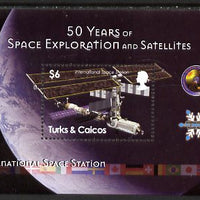 Turks & Caicos Islands 2008 50 Years of Space Exploration & Satellites perf m/sheet (International Space Station) unmounted mint, SG MS1899