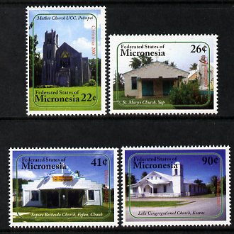 Micronesia 2007 Christmas set of 4 Churches unmounted mint