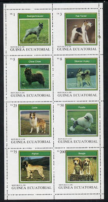 Equatorial Guinea 1977 Dogs perf set of 8 unmounted mint (Mi 1129-36A)