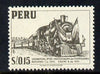 Peru 1951 Steam Locomotive 15c grey unmounted mint, SG 777